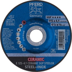 Šlifavimo diskas SGP Ceramic STEELOX 125x4,1mm, Pferd