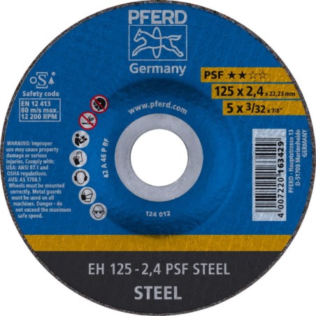 Pjovimo diskas PSF Steel EH 125x2,4mm, Pferd