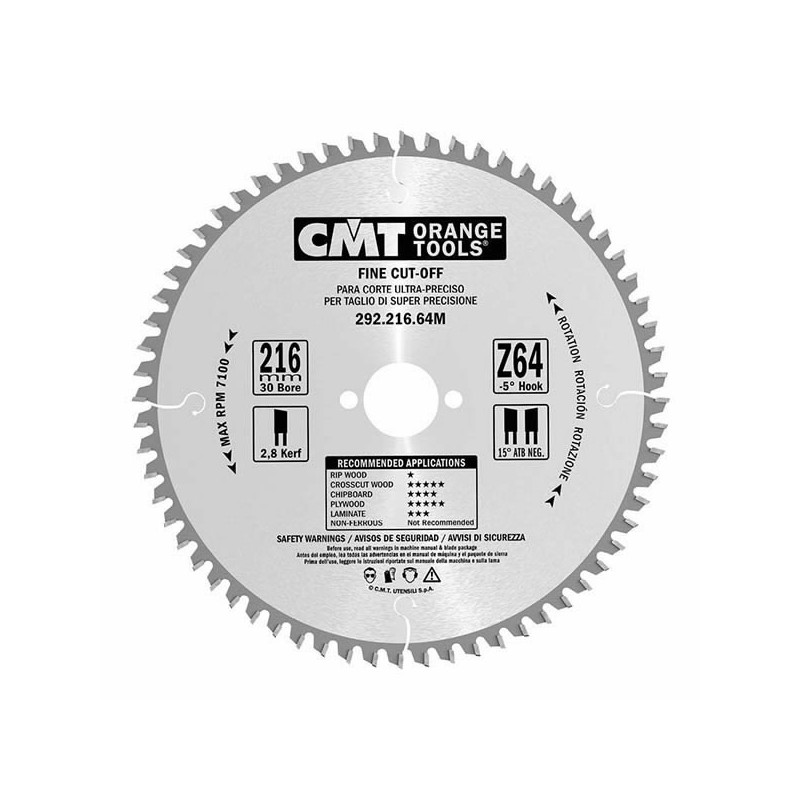 Pjovimo diskas medžiui 235x2.8/1,8x30mm Z48 a-15° b-15° ATB, CMT