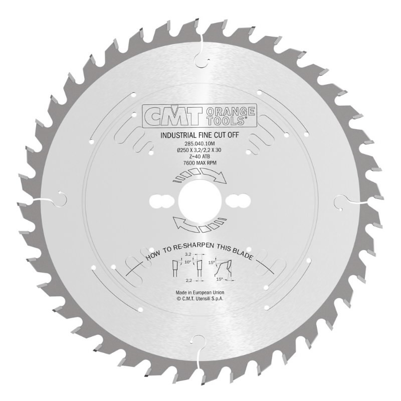 Pjovimo diskas Industrial Line HW 254x2,4/1,8x30 Z60 a--5° b-15° ATB, CMT