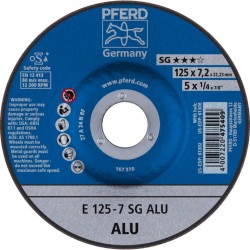 Šlifavimo diskas aliuminiui 125x7,2mm SG ALU 125x7,2mm, Pferd