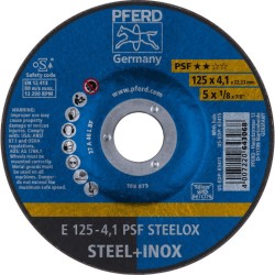 Šlifavimo diskas PSF STEELOX 125x4,1/22,23mm, Pferd