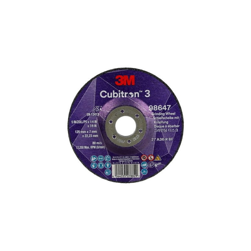 Šlifavimo diskas Cubitron 3 125x7/22,23mm, 3M